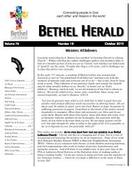 October 2012 - Bethel Evangelical Lutheran Church