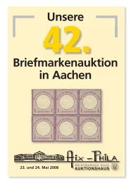 Unsere Briefmarkenauktion in Aachen - Aix-Phila Briefmarken GmbH