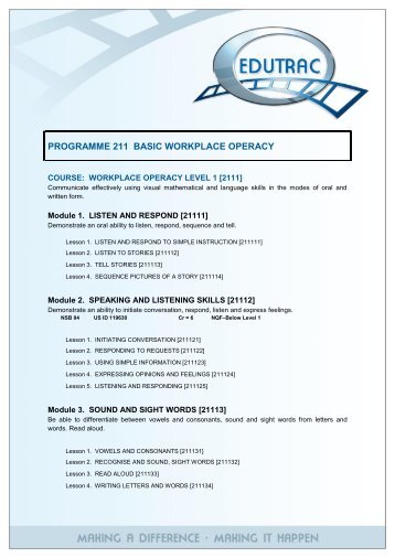 workplace operacy - THE EDL GROUP