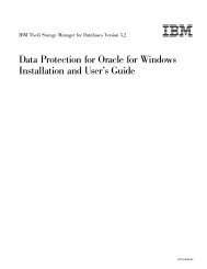 IBM Tivoli Storage Manager for Databases Version 5.2: Data ...