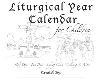 Download Liturgical Year Calendar for Children - Sanctus Simplicitus