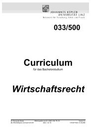 Curriculum Wirtschaftsrecht - JKU