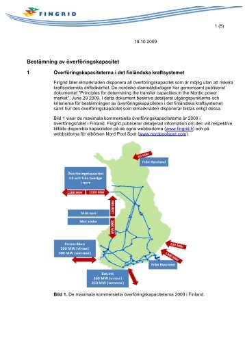 Bestämning av överföringskapacitet - Fingrid