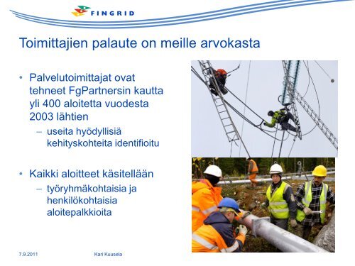 Investointiohjelma eteenpäin vastuullisin askelin - Fingrid
