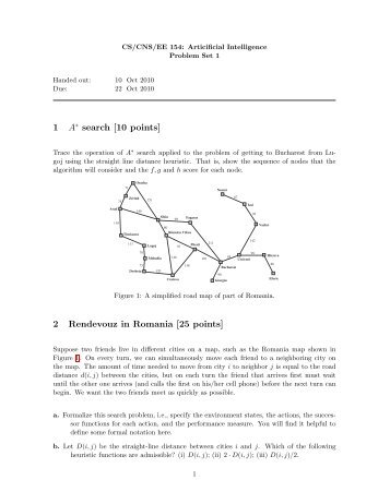 1 A search [10 points] 2 Rendevouz in Romania [25 points] - Caltech