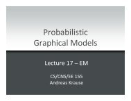 Probabilistic Graphical Models - Caltech