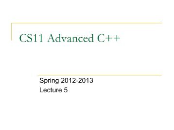 CS11 Advanced C++ - Caltech