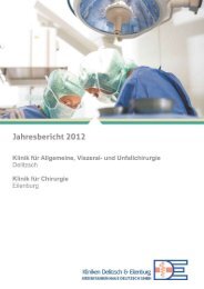 Jahresbericht der Chirurgie 2012 - Kreiskrankenhaus Delitzsch ...