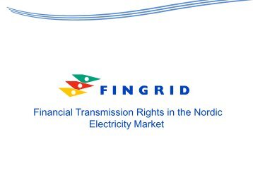 Financial Transmission Rights - Fingrid