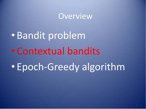 The Epoch-Greedy Algorithm for Contextual Multi-armed Bandits