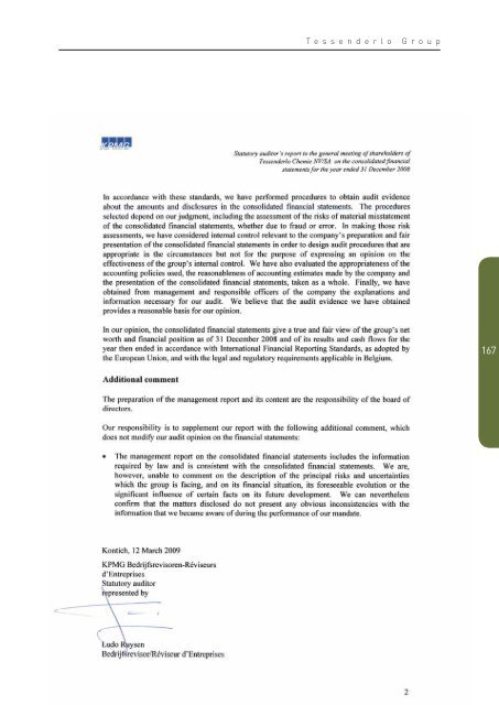 Annual Report 2008 English [PDF, 2.69 MB] - Tessenderlo Group