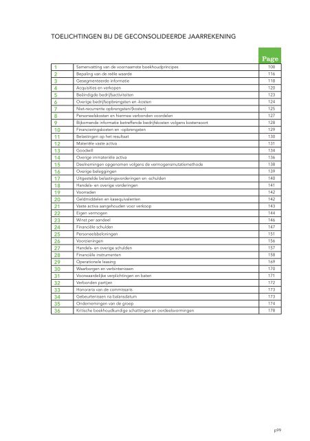 Jaarverslag 2011 met daarin het geconsolideerde - Tessenderlo ...