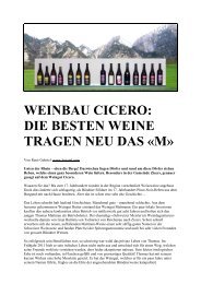 WEINBAU CICERO: DIE BESTEN WEINE TRAGEN NEU DAS «M»