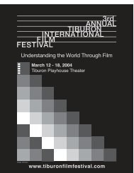 2004 Program - Tiburon International Film Festival