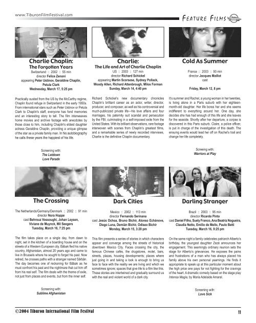 2004 Program - Tiburon International Film Festival