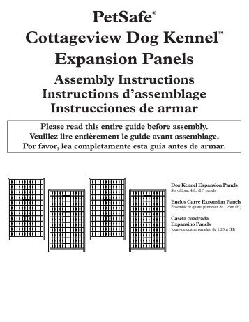 PetSafeÂ® Cottageview Dog Kennelâ¢ Expansion Panels Assembly ...