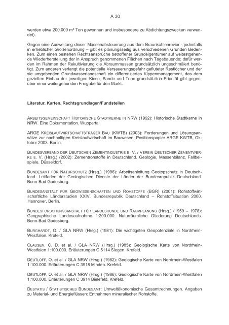 A 1 Anhang A Steine- und Erden-Rohstoffe in NRW Geologische ...