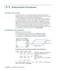 1.1 Polynomial Functions