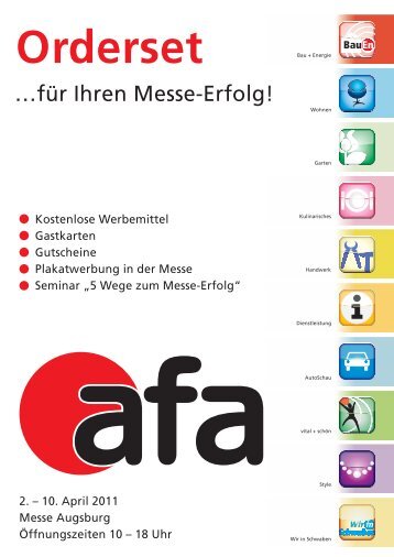 Werbeaufkleber Gutscheine | afa-Logo