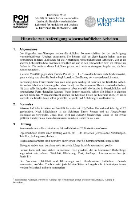 PDF Hinweise zur Anfertigung wissenschaftlicher Hausarbeiten PDF ...