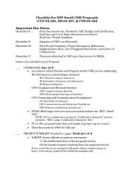 Checklist for NSF Small CISE Proposals (CCF 09-555, IIS 09-557 ...