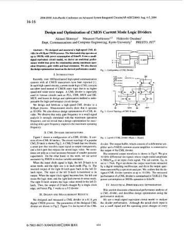 Design and optimization of CMOS current mode logic ... - IEEE Xplore