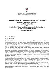 Reisebericht von Selma Braun und Christoph - Deutsche Wein