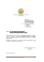 ASSOCIAZIONE SENTIERI E CASCINE Al SINDACO Comune di ...