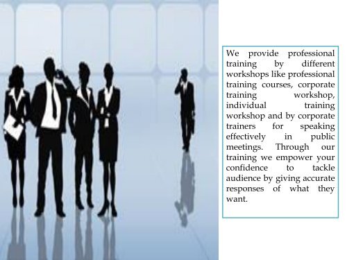 Professional Public Speaking Training