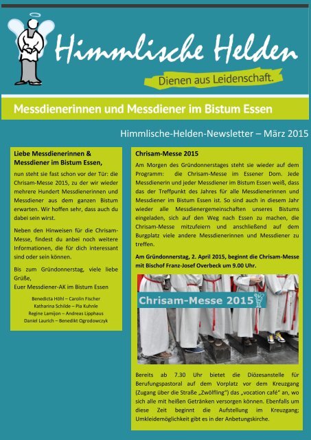 Himmlische-Helden-Newsletter – März 2015