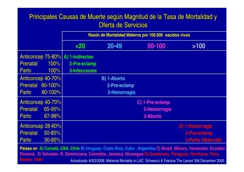 Los determinantes de mortalidad materna: un marco de ... - CINU