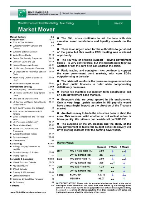 Market Economics | Interest Rate Strategy - BNP PARIBAS ...