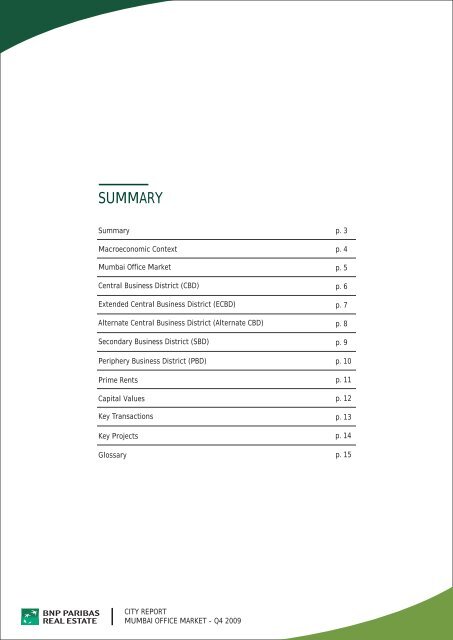 city report mumbai office market - BNP PARIBAS - Investment ...