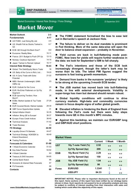 MARKET MOVER - BNP PARIBAS - Investment Services India