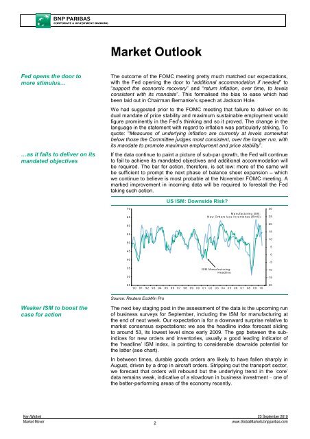 MARKET MOVER - BNP PARIBAS - Investment Services India
