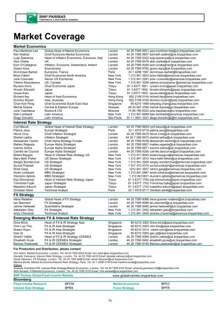 Market Economics | Interest Rate Strategy - BNP PARIBAS ...