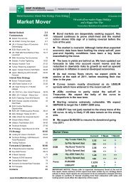 MARKET MOVER - BNP PARIBAS - Investment Services India