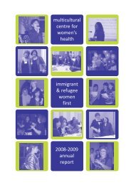 MCWH Annual Report 08 09 FINAL.pmd - Multicultural Centre for ...