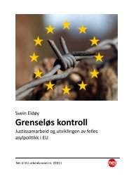 Arbeidsnotat 7-2011: GrenselÃ¸s kontroll - Nei til EU