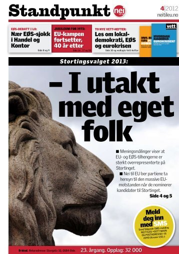 Standpunkt 4 2012 for skjerm.pdf - Nei til EU