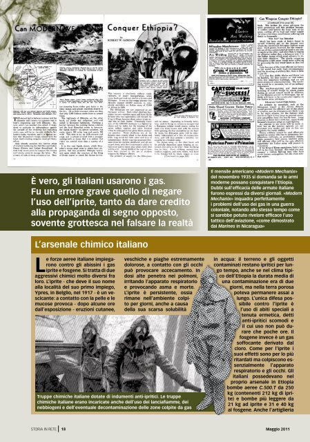 Che le forze italiane abbiano usato armi chimiche ... - Storia In Rete