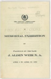 Memorial exhibition of paintings by the late J. Alden Weir.