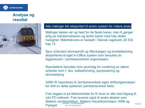Vedlikehold infrastruktur_MÃ¥levogn.pdf - Jernbaneverket