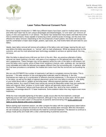 Laser Tattoo Removal Consent Form - Urogyn.org