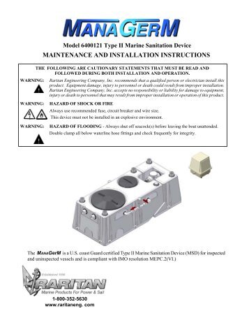 ManaGerm Owners Manual - Raritan Engineering