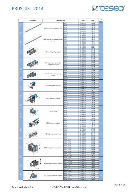 Teseo Nederland B.V. F.+31(0)529435984 - info@teseo.nl