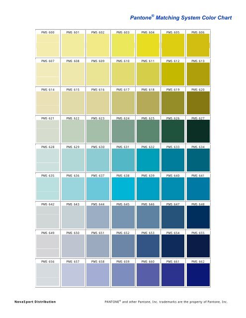 Pantone Color System Chart