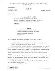 Bill Drafting Template - Arkansas General Assembly