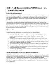 Roles and Responsibilities of Officials in a Local Government [PDF ...