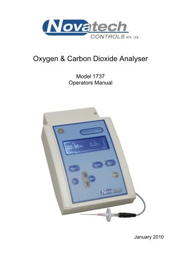 1737 Oxygen & Carbon Dioxide Analyser - Novatech Controls